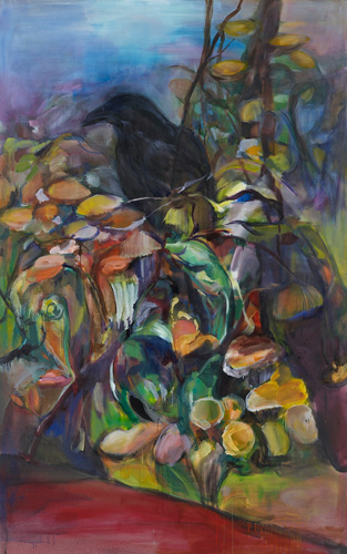 Raven month 240x150cm oil on linen 2012